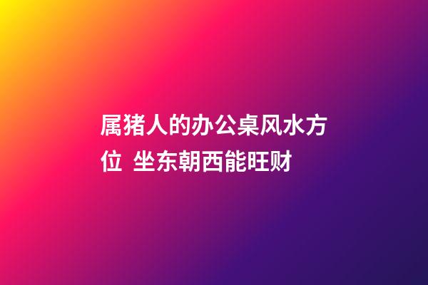 属猪人的办公桌风水方位  坐东朝西能旺财